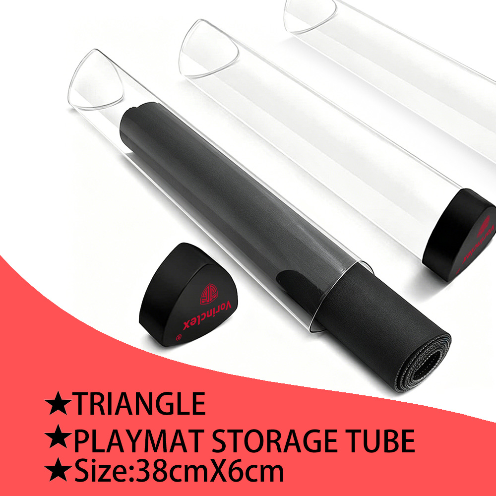Gaming Desk With Hutch - Triangle Playmat Storage Tube Game Mat