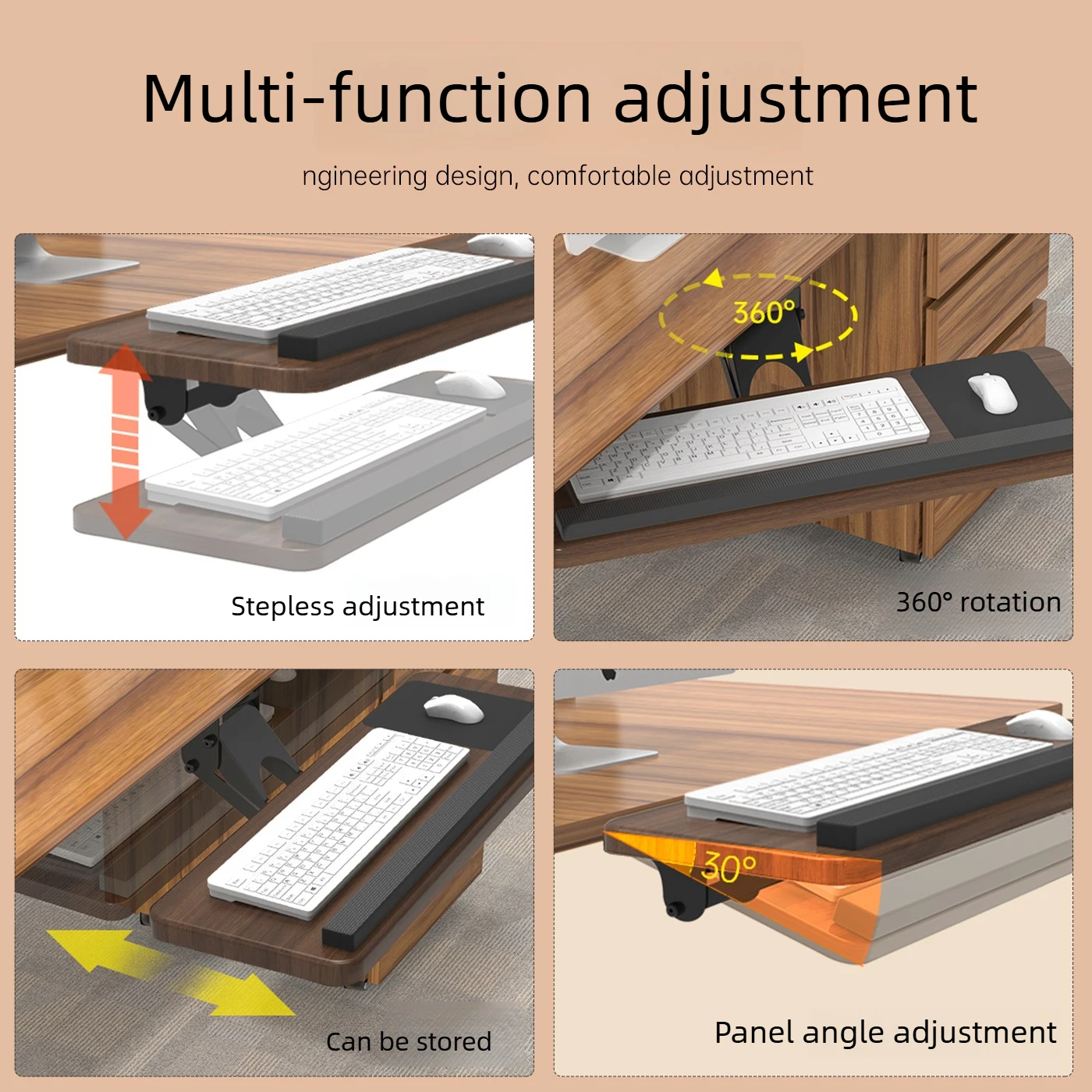 Under Desk Keyboard Tray, Adju - Keyboard Drawer Under recension och pris