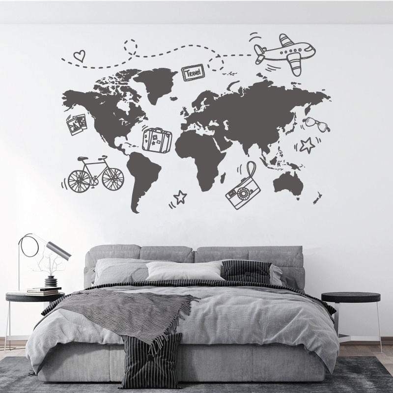 Go Travel World Map Wall Stick - Office Furniture To Go recension och pris