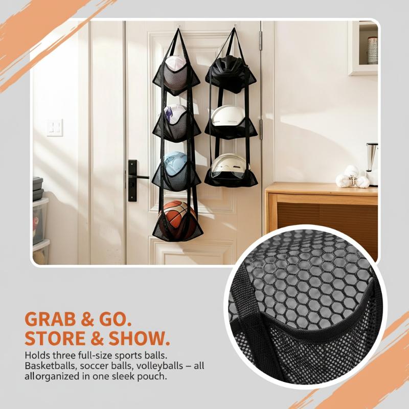 Wall Mounted Basketball Storag - Wall Organizer Pocket recension och pris