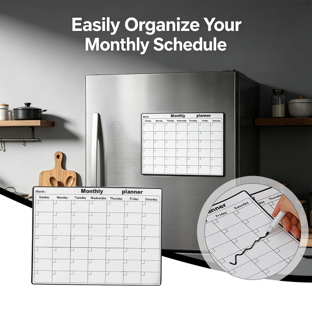 Magnetic Refrigerator Dry Eras - Magnetic Whiteboard Calendar recension och pris