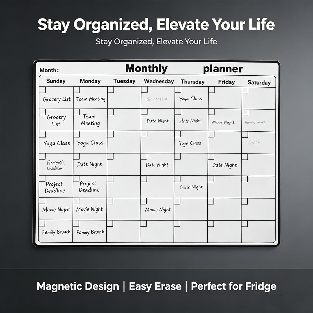 Magnetic Refrigerator Dry Eras - Magnetic Whiteboard Calendar recension och pris