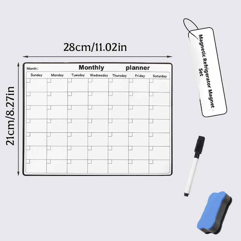 Magnetic Refrigerator Dry Eras - Magnetic Whiteboard Calendar recension och pris