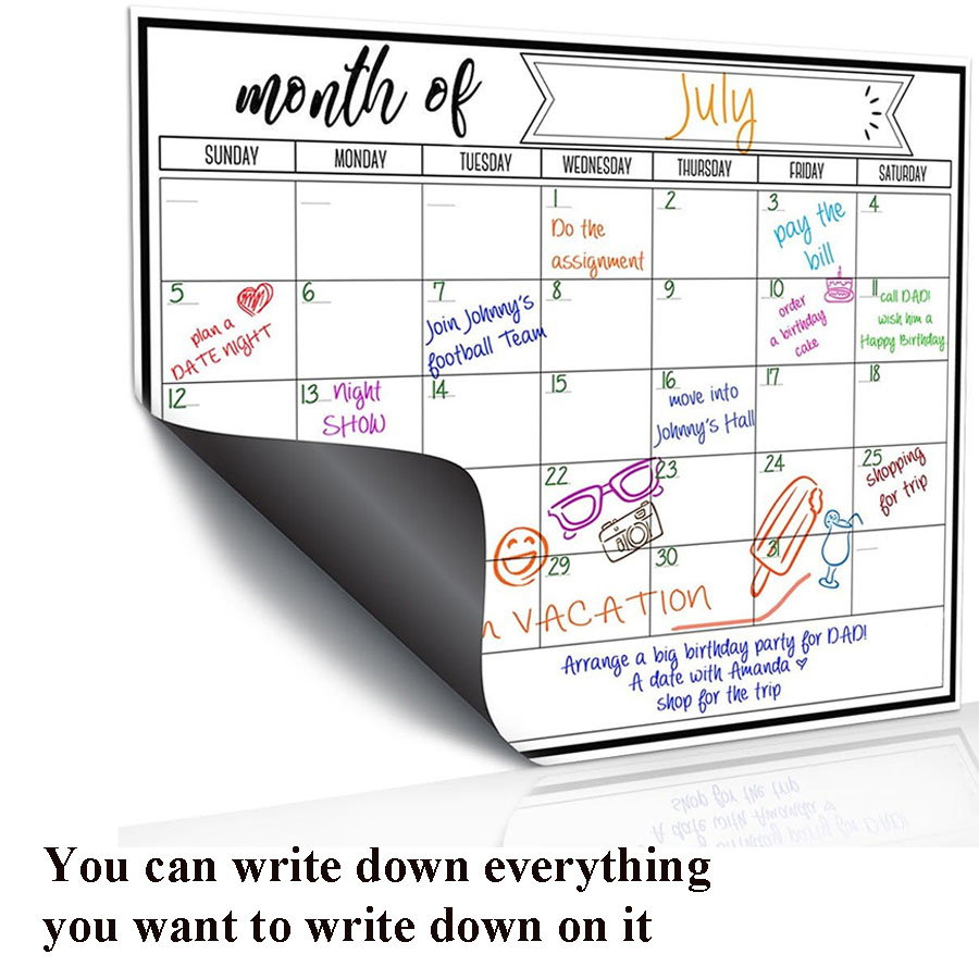 Fridge Magnetic Whiteboard Sti - Magnetic Whiteboard Calendar recension och pris