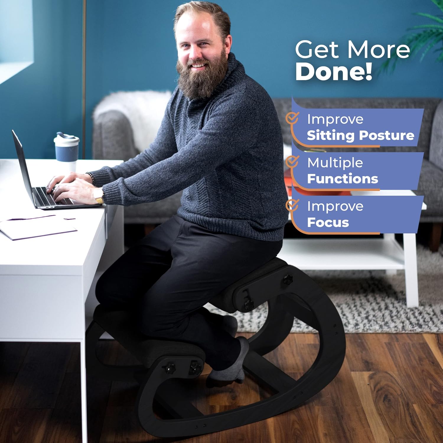 Ergonomic Wooden Kneeling Chai - Furniture Chairs For Office recension och pris