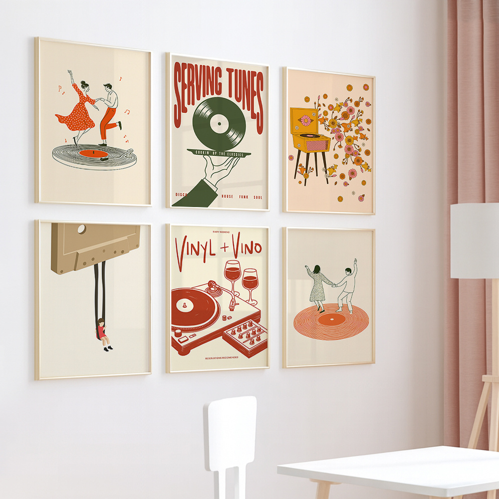 1pc Vintage Music Canvas Poste - Office Furniture Direct recension och pris