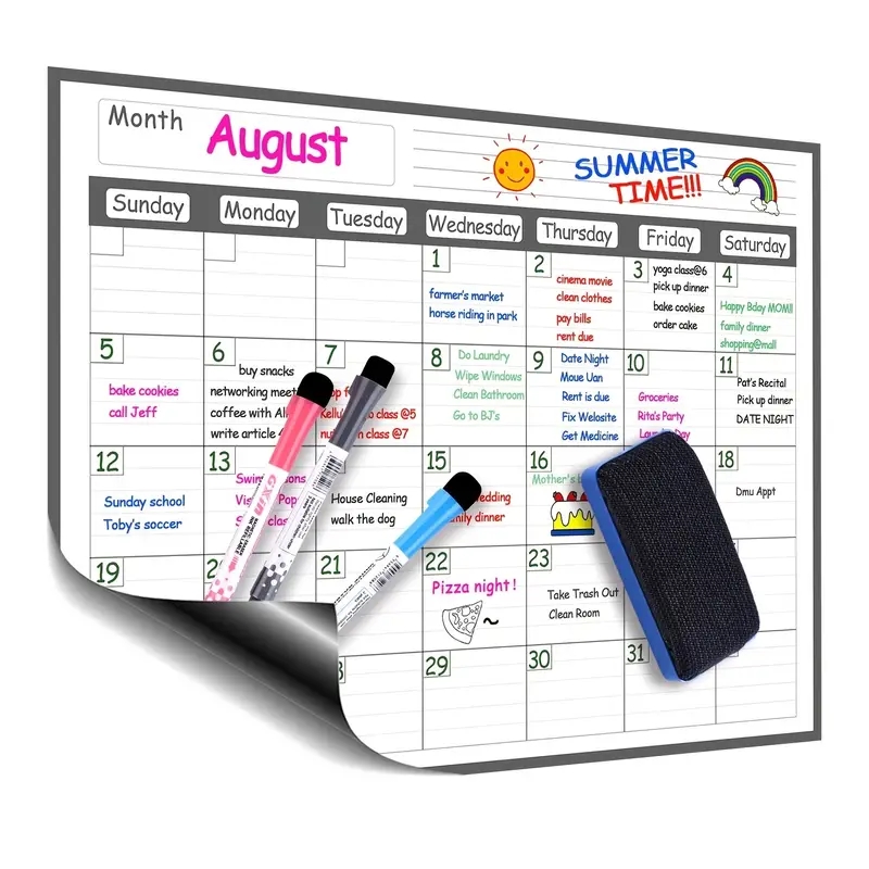 1 Set Magnetic Refrigerator Dr - Magnetic Whiteboard Calendar recension och pris