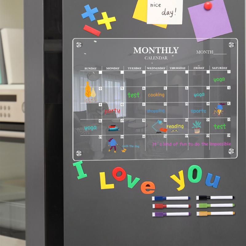 [k]Dry Erase Board Acrylic Mag - Magnetic Whiteboard Calendar recension och pris
