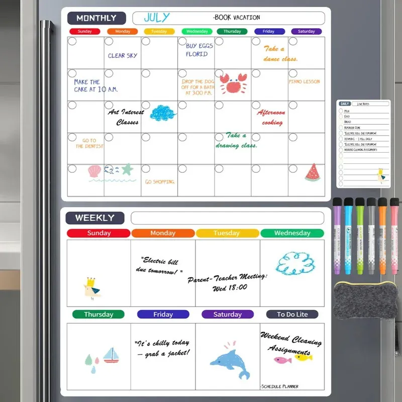 Magnetic Weekly Monthly Planne - Magnetic Whiteboard Calendar recension och pris