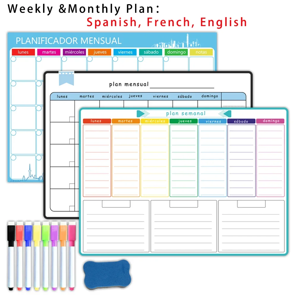 A3 Size Magnetic Weekly &month - Magnetic Whiteboard Calendar recension och pris
