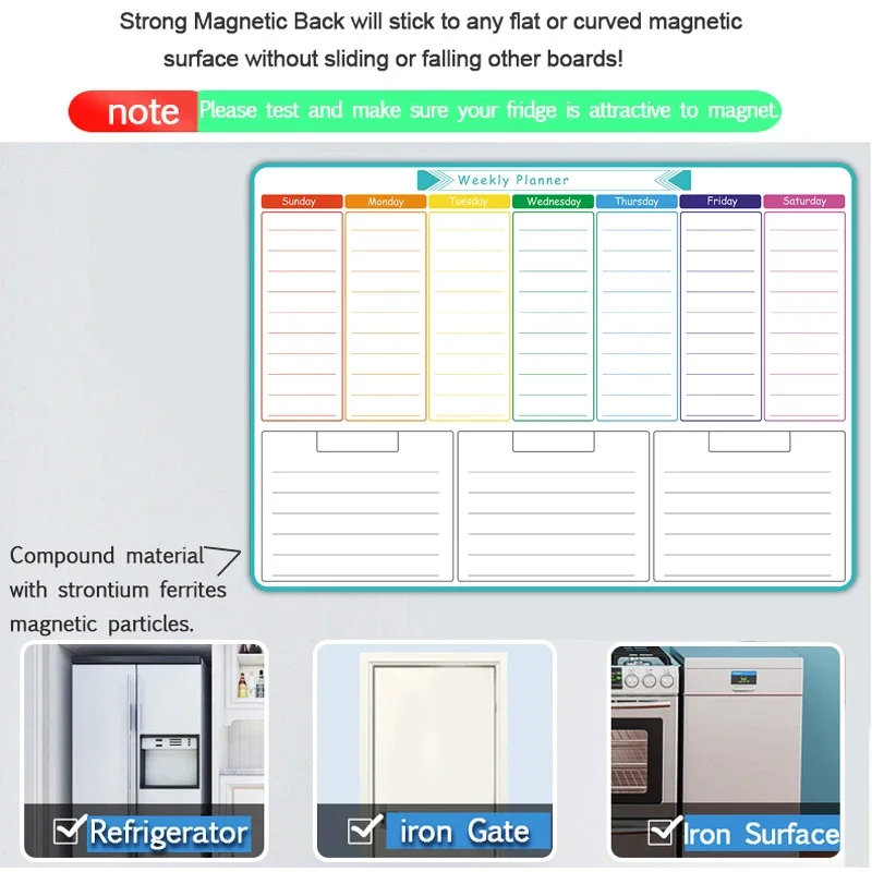 A3 Size Magnetic Weekly &month - Magnetic Whiteboard Calendar recension och pris