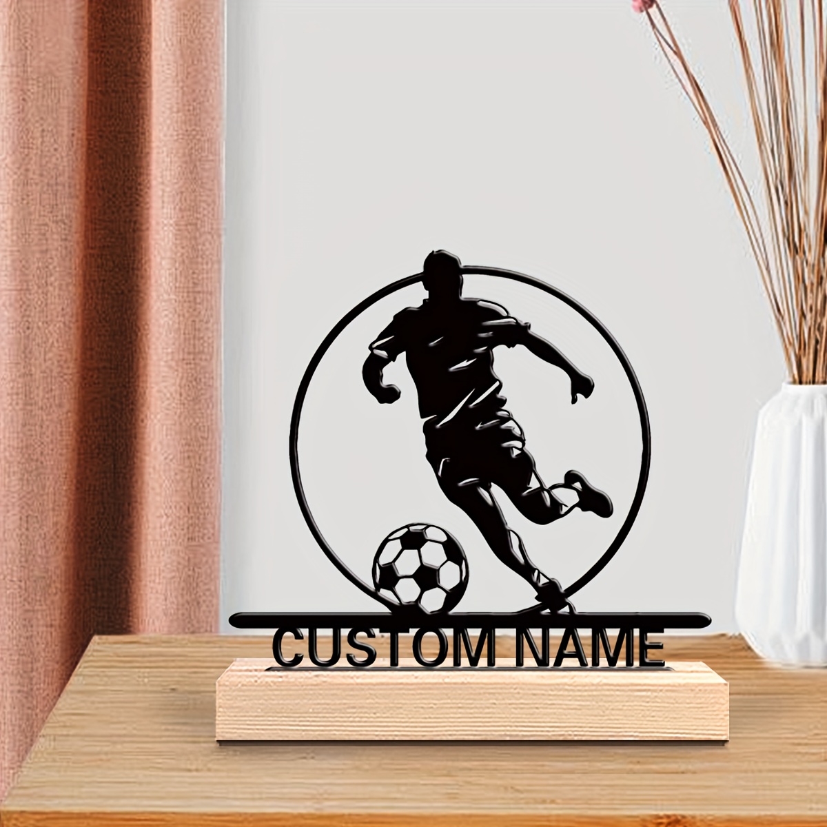 Custom Soccer Player Metal Sta - Office Furniture Ideas recension och pris