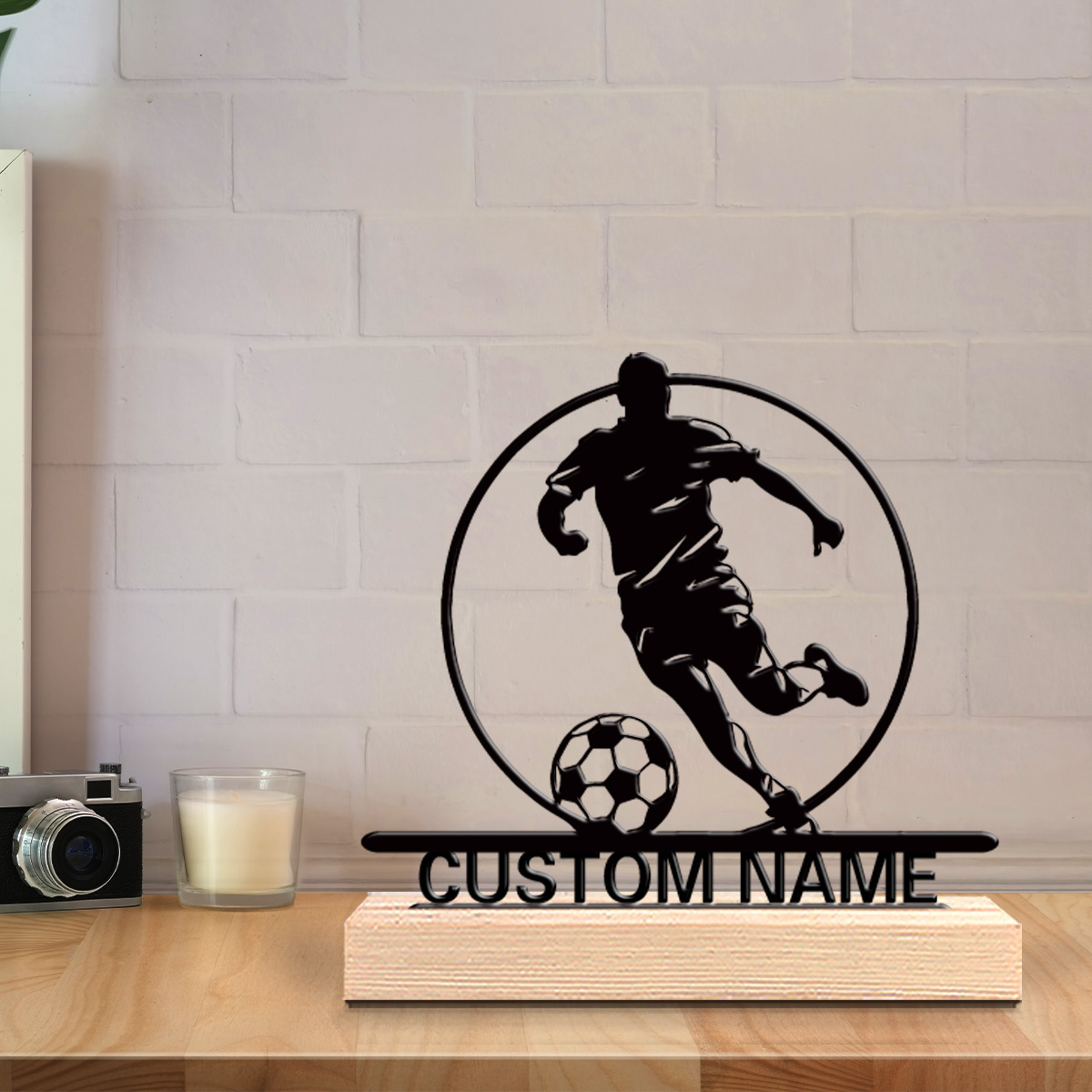 Custom Soccer Player Metal Sta - Office Furniture Ideas recension och pris