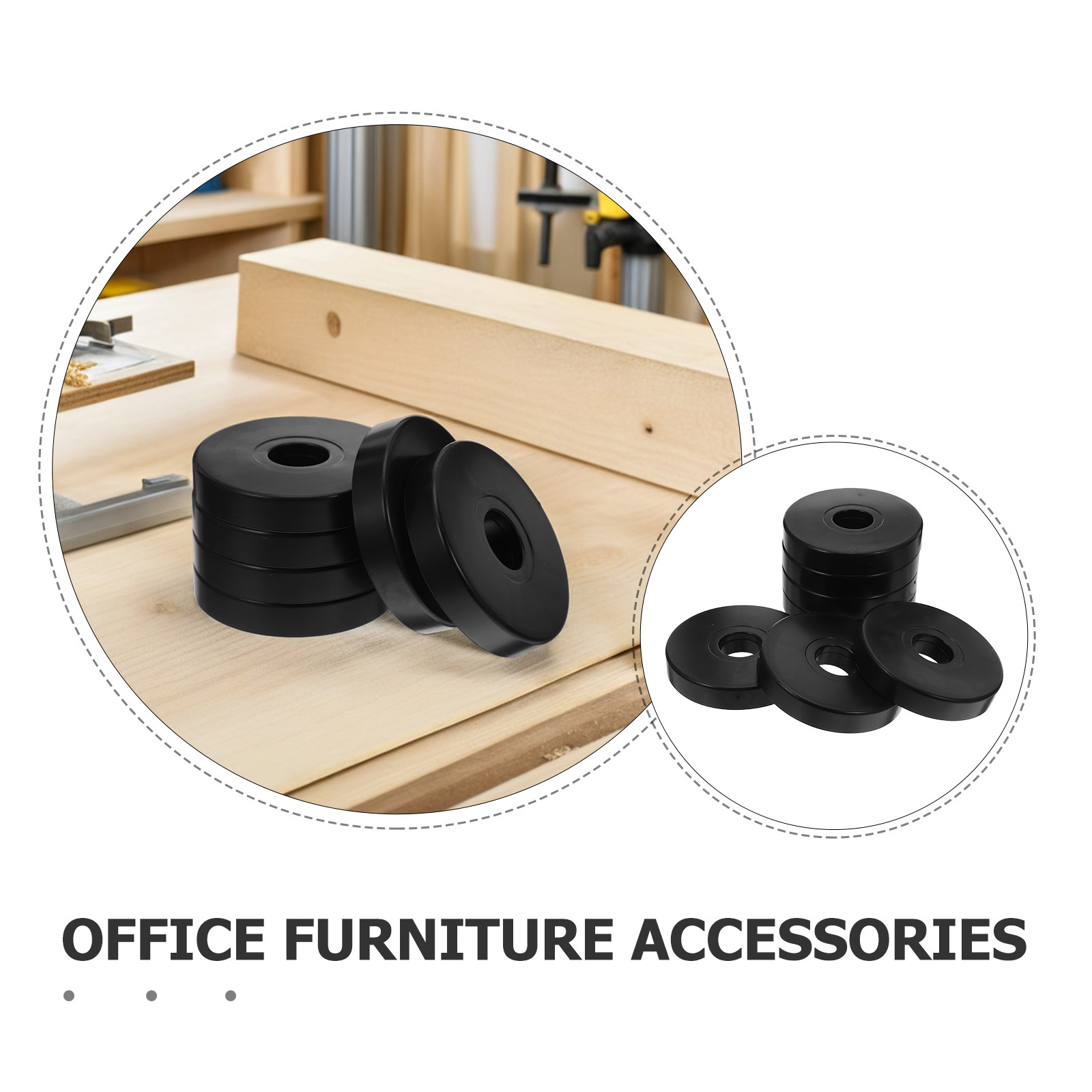 12Pcs Non Slip Round Caster Pa - Office Furniture And Equipment recension och pris