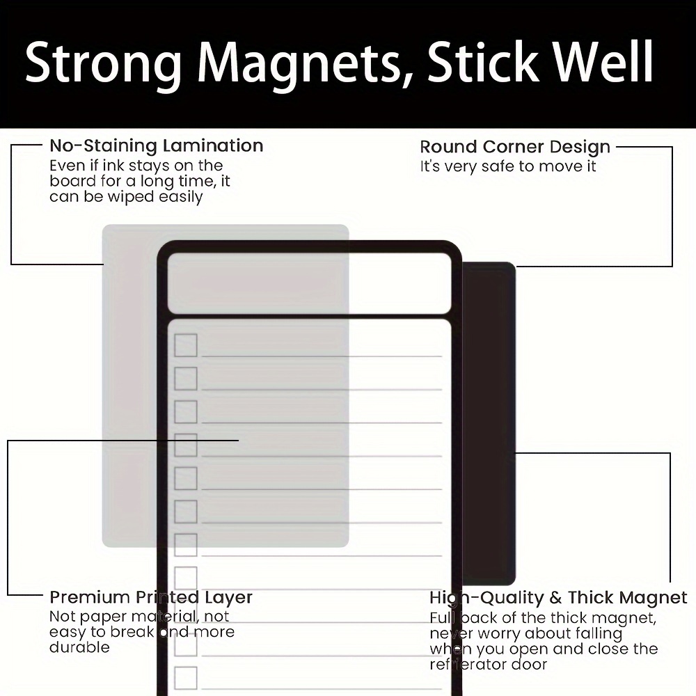 4pcs Magnetic Dry Erase List B - Magnetic Whiteboard Calendar recension och pris