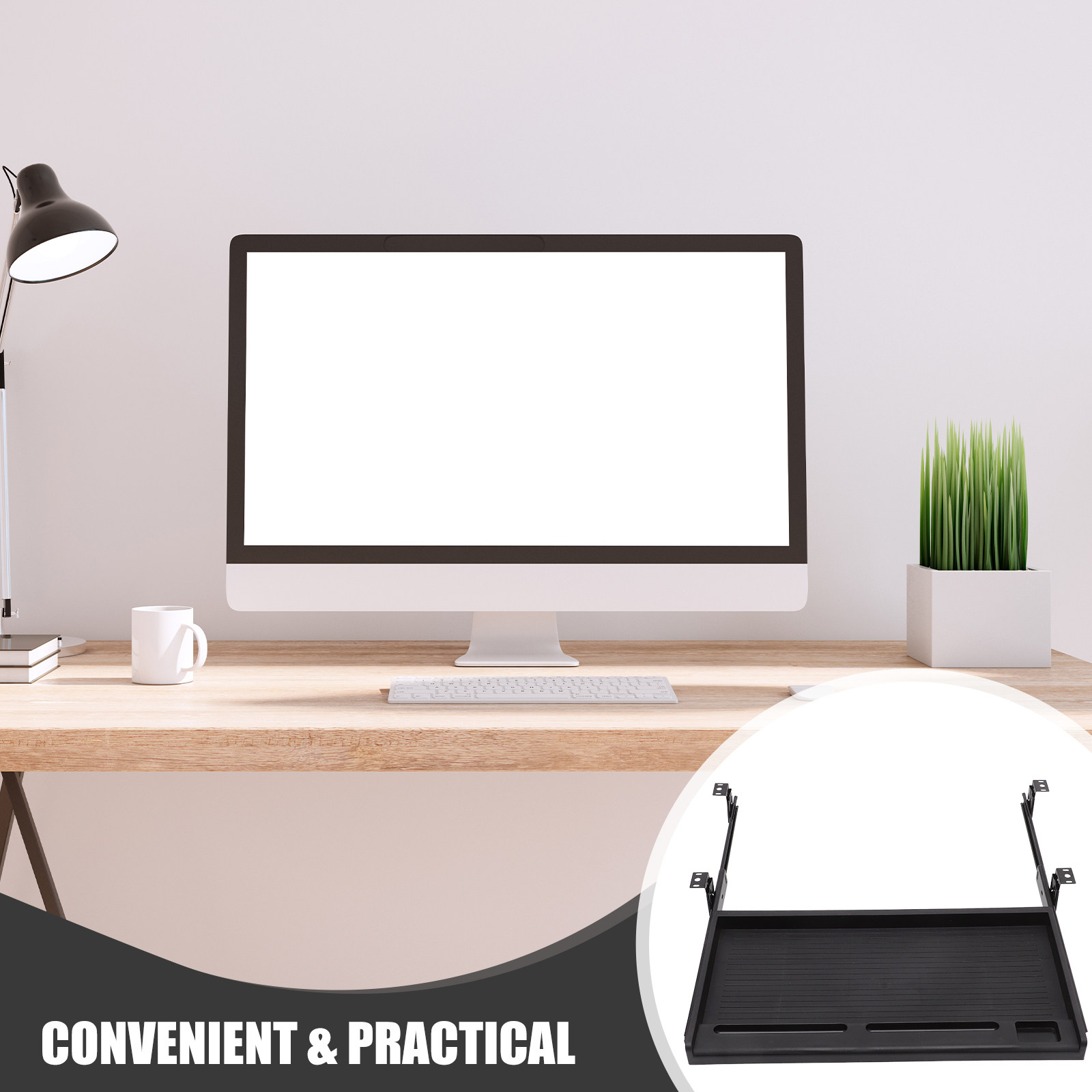 1Set Keyboard Tray Under Desk  - Keyboard Drawer Under recension och pris