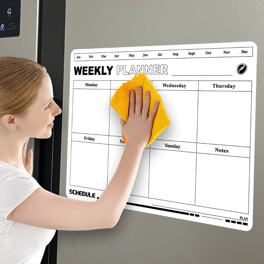 Erasable Week Plan Schedule Ca - Magnetic Whiteboard Calendar recension och pris