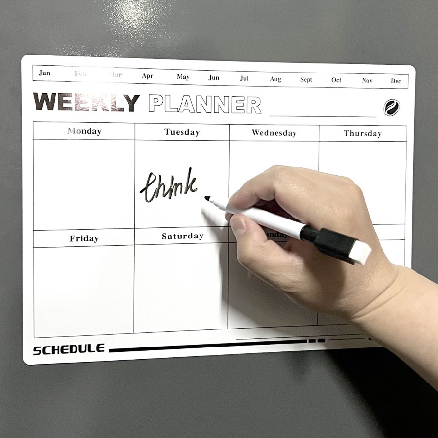 Erasable Week Plan Schedule Ca - Magnetic Whiteboard Calendar recension och pris