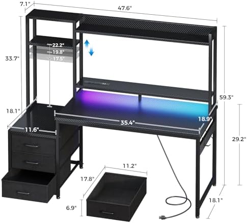 48 Inch Gaming Desk with Hutch - Gaming Desk With Hutch recension och pris