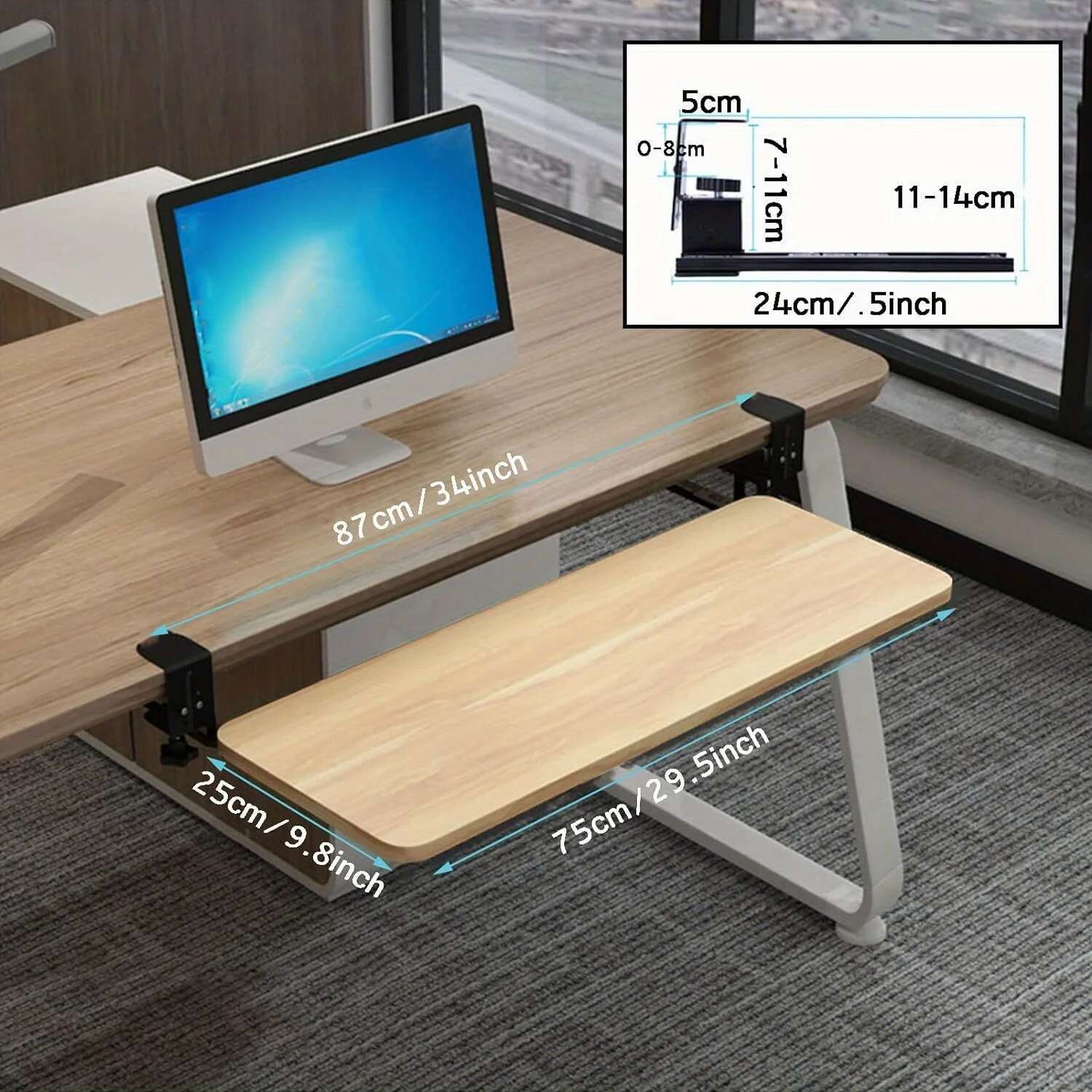 Ergonomic Sliding Under Desk K - Keyboard Drawer Under recension och pris